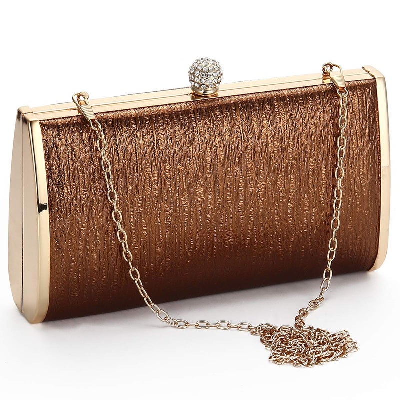 JUANALINE Women Evening Clutch Bags Metal Frame Evening Bag Night Purse Handbag Wedding Prom Party Cocktail Bridal Clutches - Image 1
